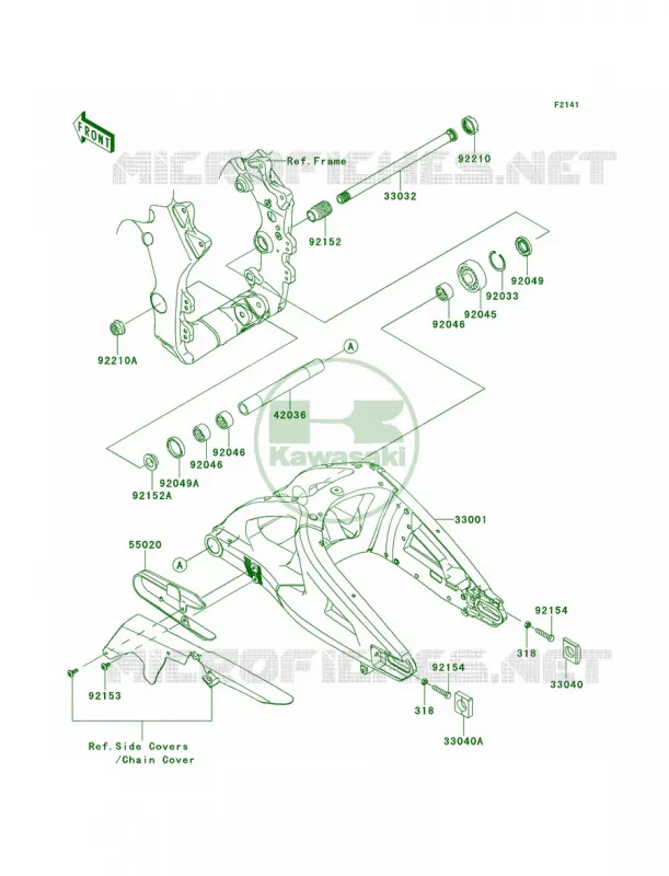 Swingarm Kawasaki MOTOS 1000 2012 Ninja ZX-10R ABS  ZX1000KCF