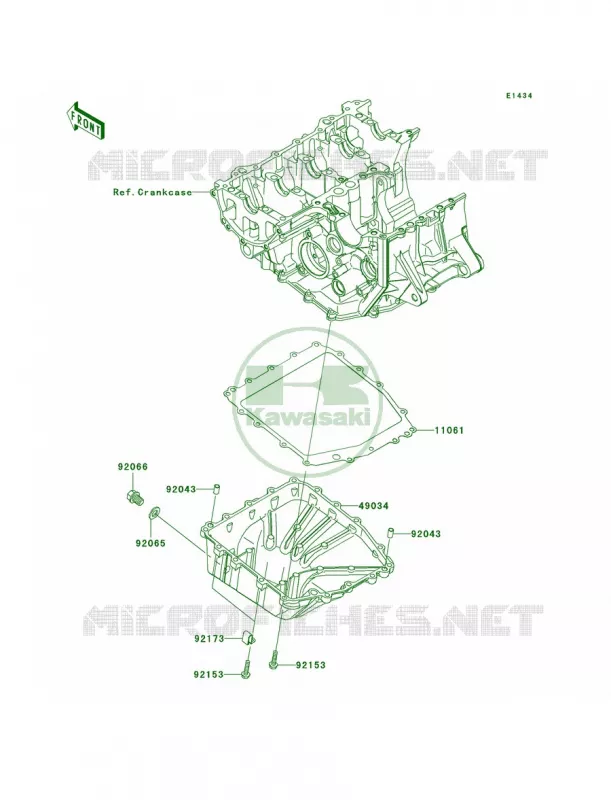 Oil Pan Kawasaki MOTOS 600 2012 Ninja ZX-6R  ZX600RCF