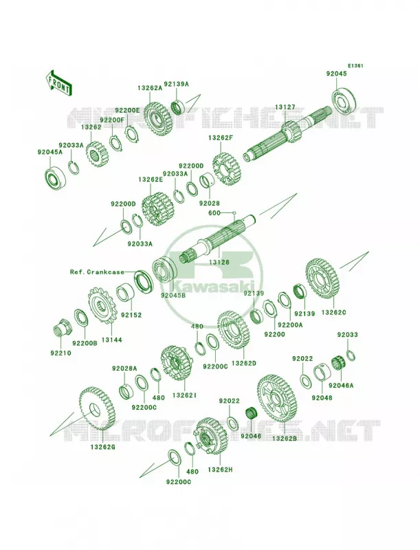 Transmission Kawasaki MOTOS 1400 2011 Ninja ZX-14  ZX1400CBF