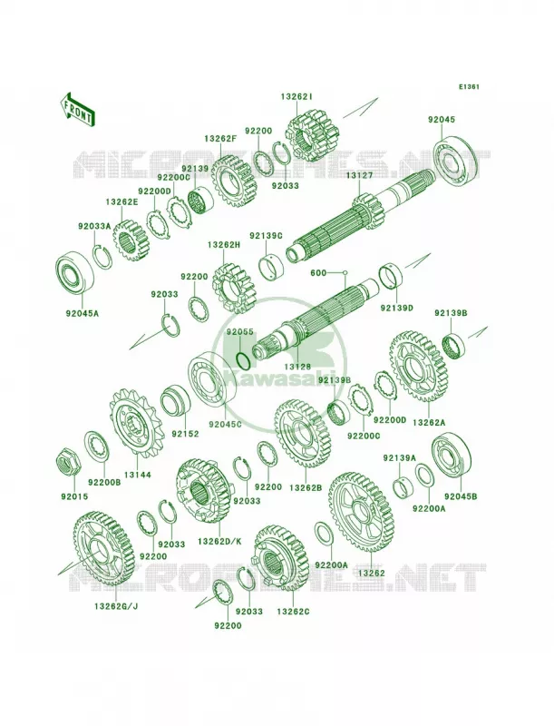 Transmission Kawasaki MOTOS 1000 2011 Ninja ZX-10R  ZX1000JBF