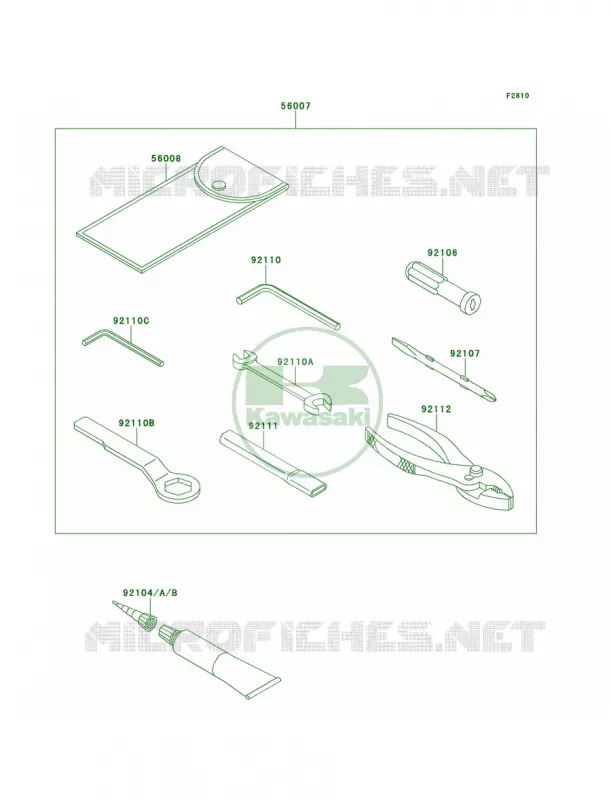 Owner's Tools Kawasaki MOTOS 1000 2011 Ninja ZX-10R ABS  ZX1000KBF