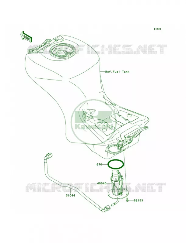 Fuel Pump Kawasaki MOTOS 1400 2010 Ninja ZX-14  ZX1400CAF