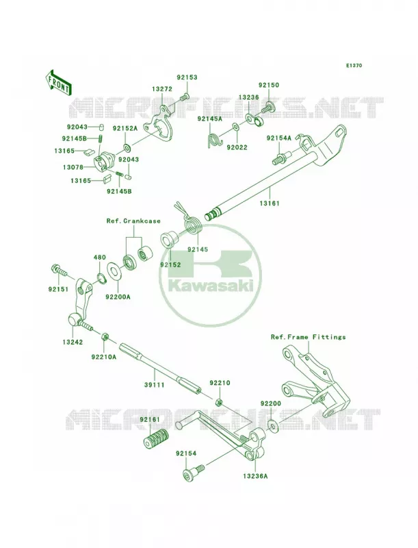 Gear Change Mechanism Kawasaki MOTOS 1000 2010 Ninja ZX-10R  ZX1000FAF