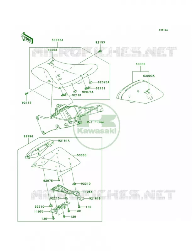 SeatFAFA Kawasaki MOTOS 1000 2010 Ninja ZX-10R  ZX1000FAF