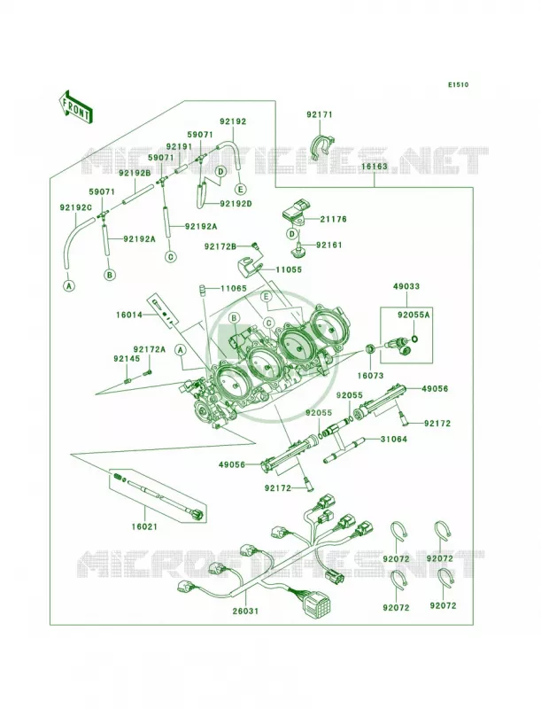 Throttle Kawasaki MOTOS 1000 2010 Ninja ZX-10R  ZX1000FAF