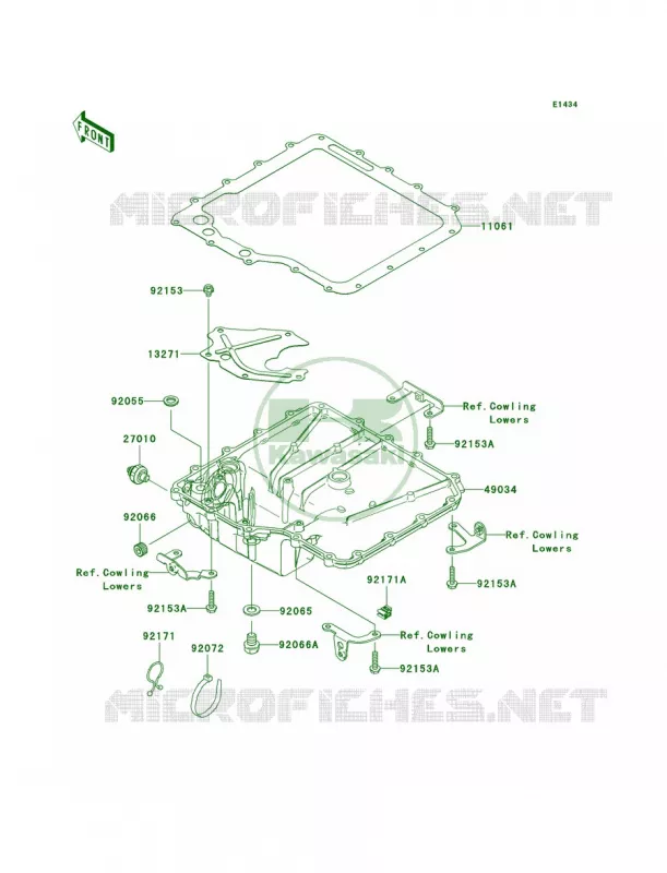 Oil Pan Kawasaki MOTOS 1400 2009 Ninja ZX-14  ZX1400C9F
