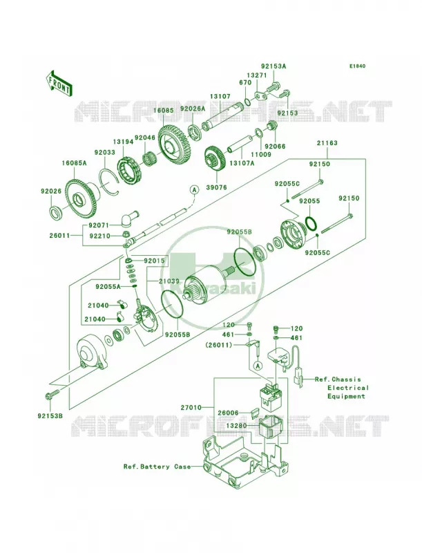 Starter Motor Kawasaki MOTOS 1400 2009 Ninja ZX-14  ZX1400C9F