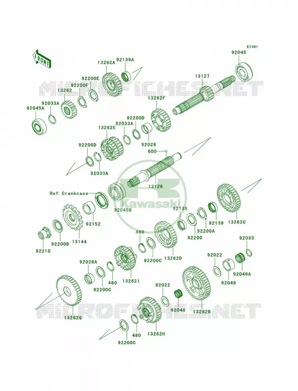 Transmission Kawasaki MOTOS 1400 2009 Ninja ZX-14  ZX1400C9F