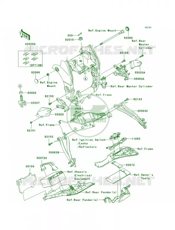 Frame Fittings Kawasaki MOTOS 1000 2009 Ninja ZX-10R  ZX1000E9F
