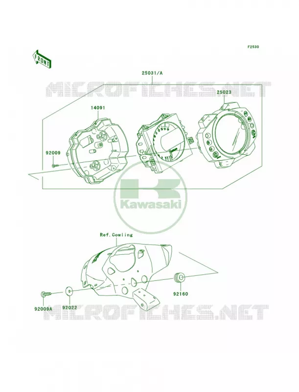Meters Kawasaki MOTOS 1000 2008 Ninja ZX-10R  ZX1000E8F