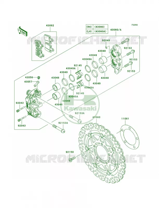 Front Brake Kawasaki MOTOS 600 2008 Ninja ZX-6R  ZX600P8F
