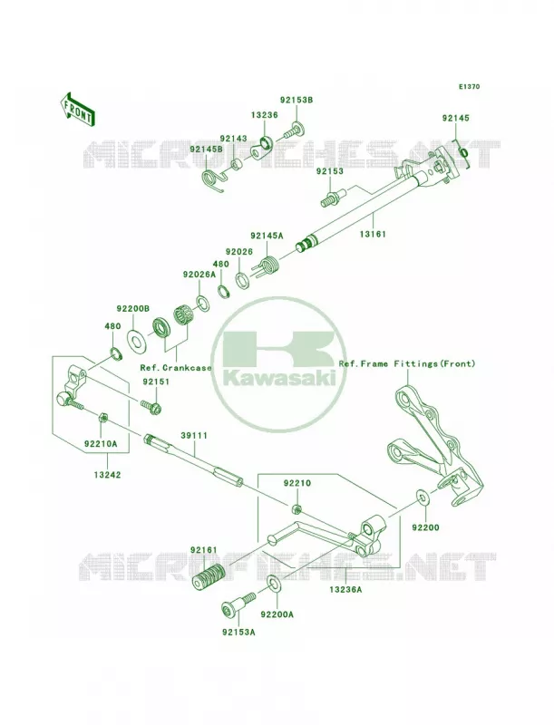 Gear Change Mechanism Kawasaki MOTOS 600 2008 Ninja ZX-6R  ZX600P8F