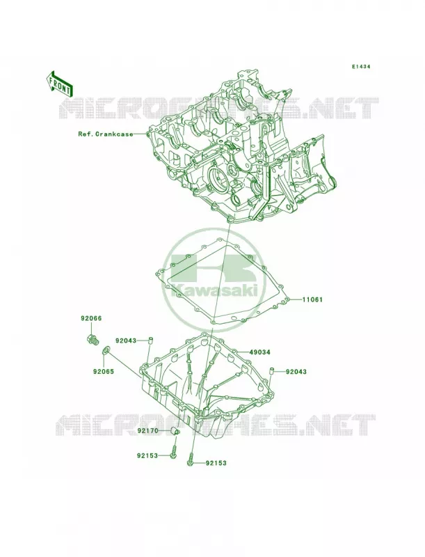 Oil Pan Kawasaki MOTOS 600 2008 Ninja ZX-6R  ZX600P8F