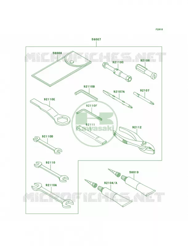 Owner's Tools Kawasaki MOTOS 600 2008 Ninja ZX-6R  ZX600P8F