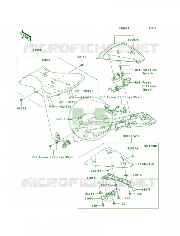 Seat Kawasaki MOTOS 600 2008 Ninja ZX-6R  ZX600P8F