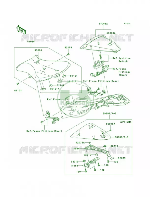 Seat Kawasaki MOTOS 600 2008 Ninja ZX-6R  ZX600P8F