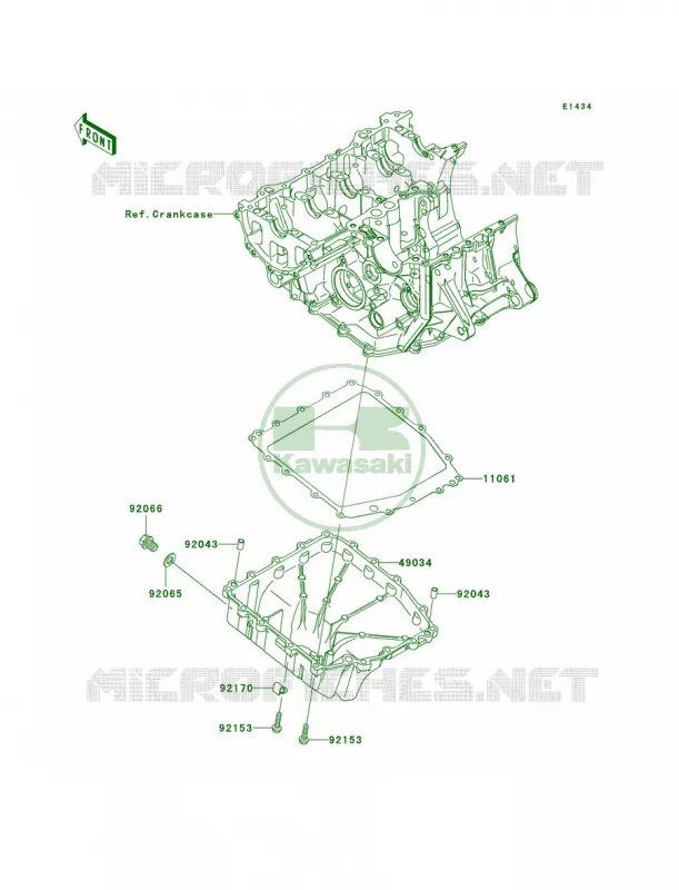 Oil Pan Kawasaki MOTOS 600 2008 Ninja ZX-6R   ZX600P8FA