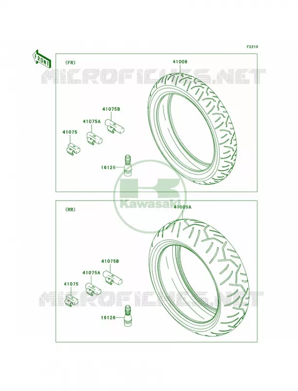 Tires Kawasaki MOTOS 600 2008 Ninja ZX-6R   ZX600P8FA