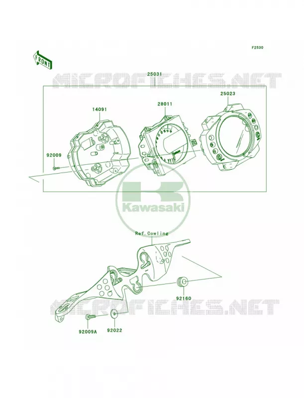 Meters Kawasaki MOTOS 1000 2007 Ninja ZX-10R  ZX1000D7FA