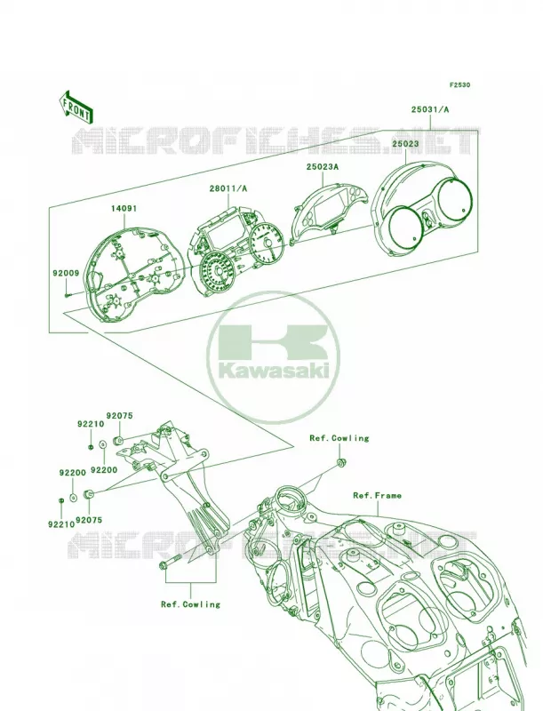Meters Kawasaki MOTOS 1400 2007 Ninja ZX-14  ZX1400A7F