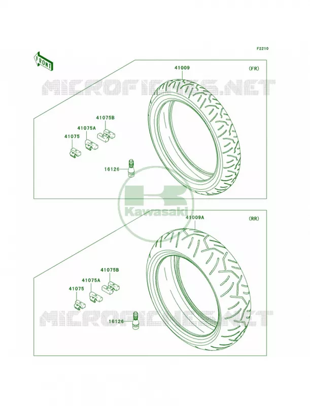 Tires Kawasaki MOTOS 1400 2007 Ninja ZX-14  ZX1400A7F