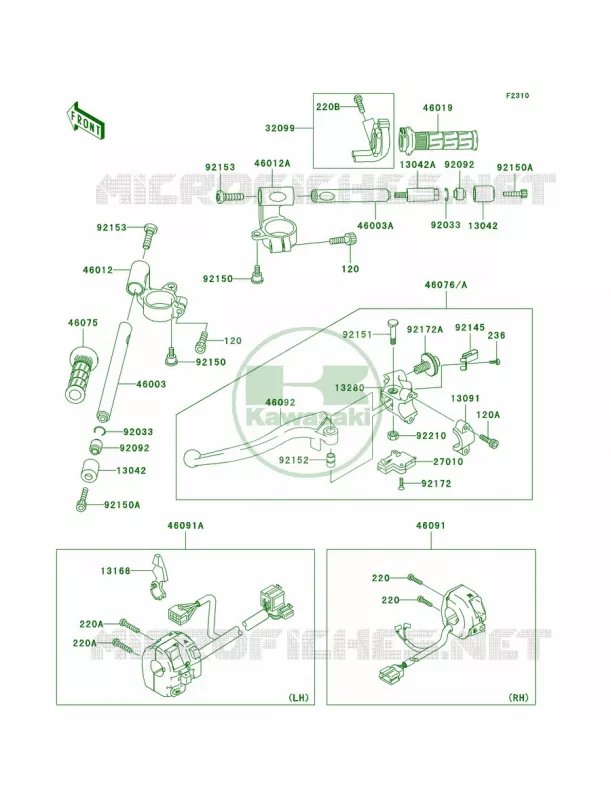Handlebar Kawasaki MOTOS 600 2007 ZZR600  ZX600J7F