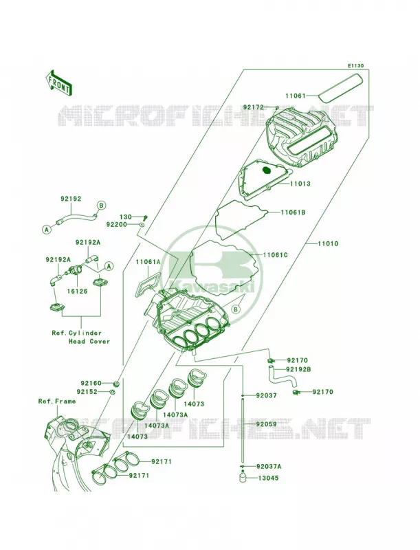 Air Cleaner Kawasaki MOTOS 600 2007 Ninja ZX-6R  ZX600P7F