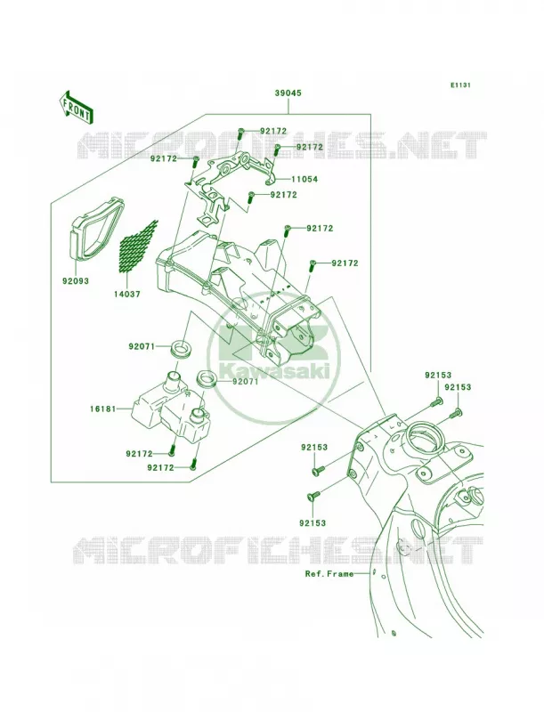 Air Duct Kawasaki MOTOS 600 2007 Ninja ZX-6R  ZX600P7F