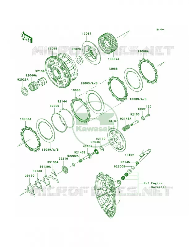 Clutch Kawasaki MOTOS 600 2007 Ninja ZX-6R  ZX600P7F