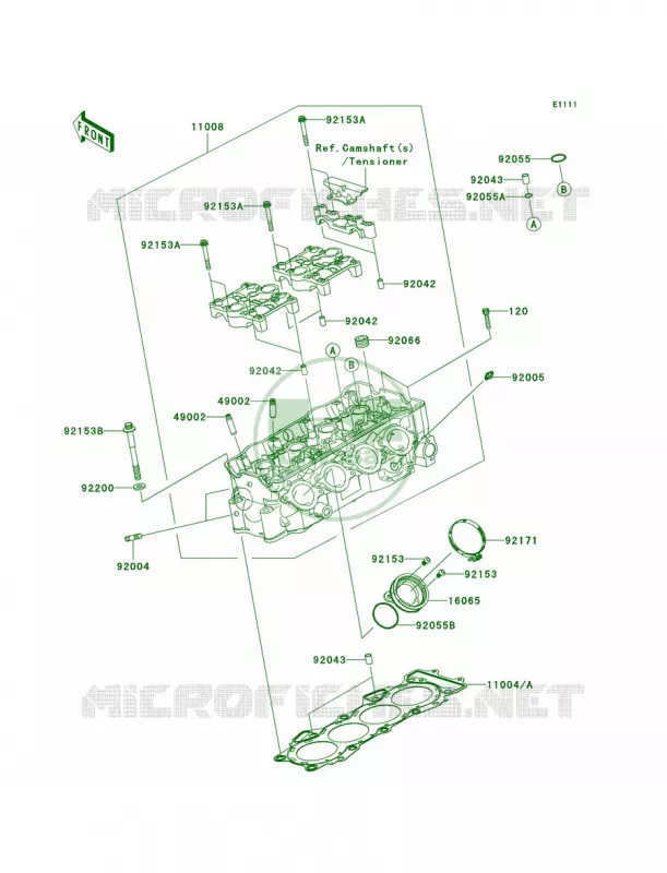 Cylinder Head Kawasaki MOTOS 600 2007 Ninja ZX-6R  ZX600P7F
