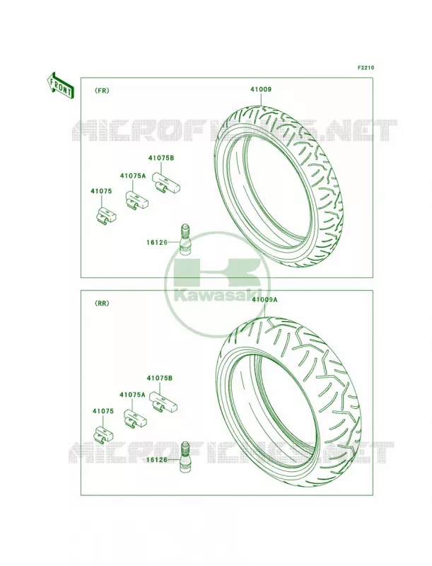Tires Kawasaki MOTOS 600 2007 Ninja ZX-6R  ZX600P7F