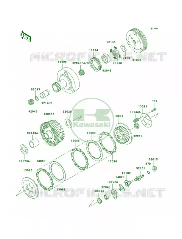 ClutchA1 Kawasaki MOTOS 110 2003 KLX110  KLX110-A2
