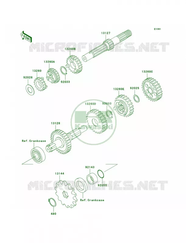 TransmissionA1 Kawasaki MOTOS 110 2003 KLX110  KLX110-A2