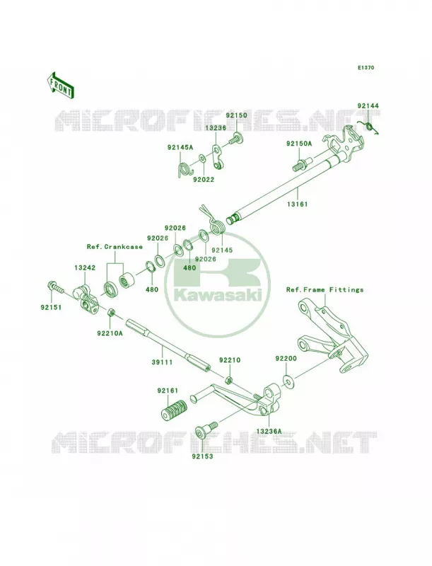 Gear Change Mechanism Kawasaki MOTOS 1000 2006 Ninja ZX-10R  ZX1000D6F