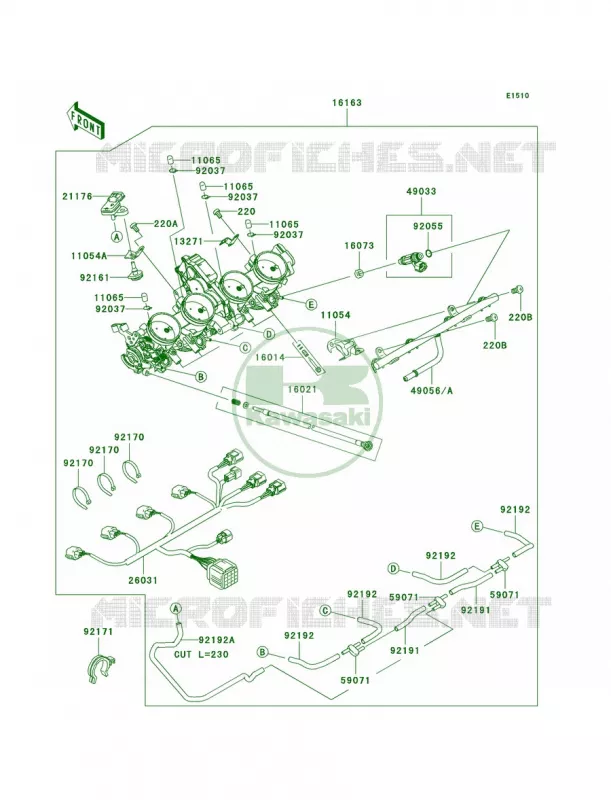 Throttle Kawasaki MOTOS 1000 2006 Ninja ZX-10R  ZX1000D6F