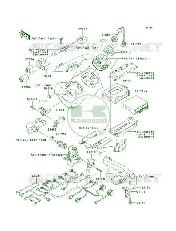 Fuel Injection Kawasaki MOTOS 1200 2006 Ninja ZX-12R  ZX1200B6F