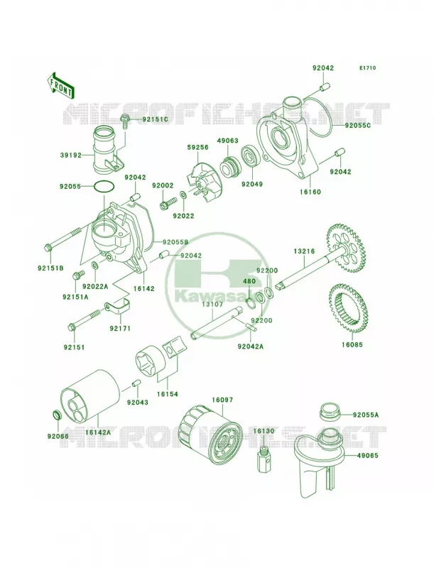 Oil Pump Kawasaki MOTOS 1200 2006 Ninja ZX-12R  ZX1200B6F