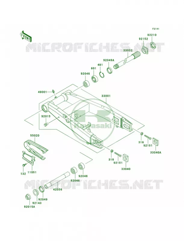Swingarm Kawasaki MOTOS 1200 2006 Ninja ZX-12R  ZX1200B6F