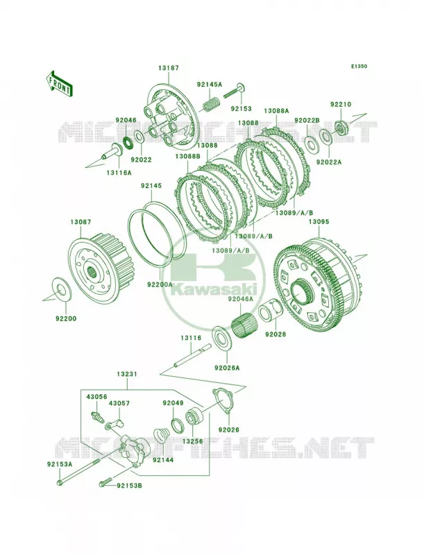 Clutch Kawasaki MOTOS 1400 2006 Ninja ZX-14  ZX1400A6F