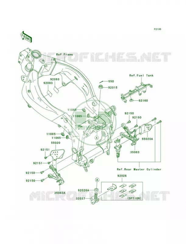 Frame FittingsFront Kawasaki MOTOS 600 2006 Ninja ZX-6RR  ZX600N6F