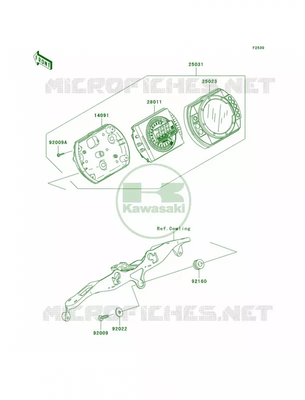 Meters Kawasaki MOTOS 600 2006 Ninja ZX-6RR  ZX600N6F