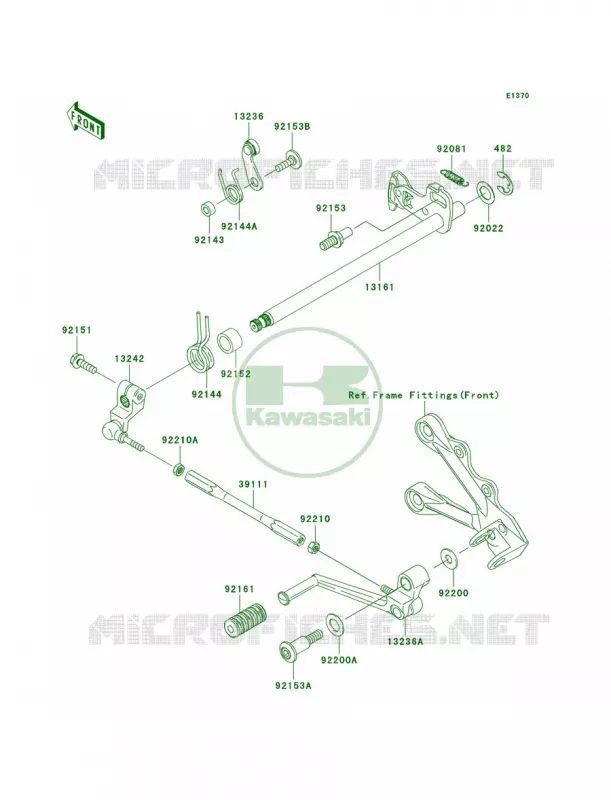 Gear Change Mechanism Kawasaki MOTOS 636 2006 Ninja ZX-6R  ZX636C6F