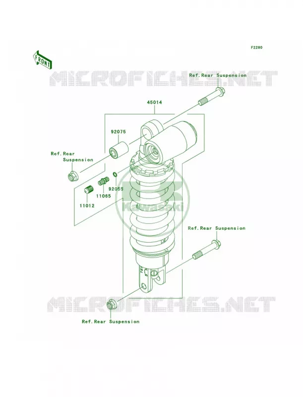 Shock Absorbers Kawasaki MOTOS 636 2006 Ninja ZX-6R  ZX636C6F
