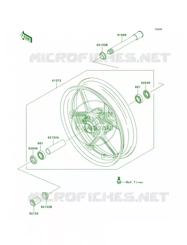 Front Wheel Kawasaki MOTOS 636 2006 Ninja ZX-6R  ZX636D6F