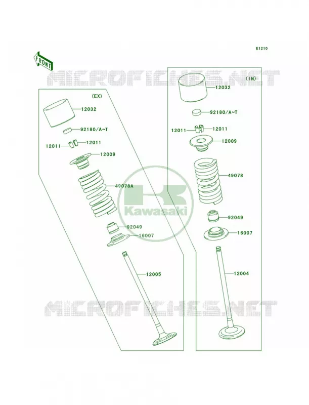 Valves Kawasaki MOTOS 636 2006 Ninja ZX-6R  ZX636D6F