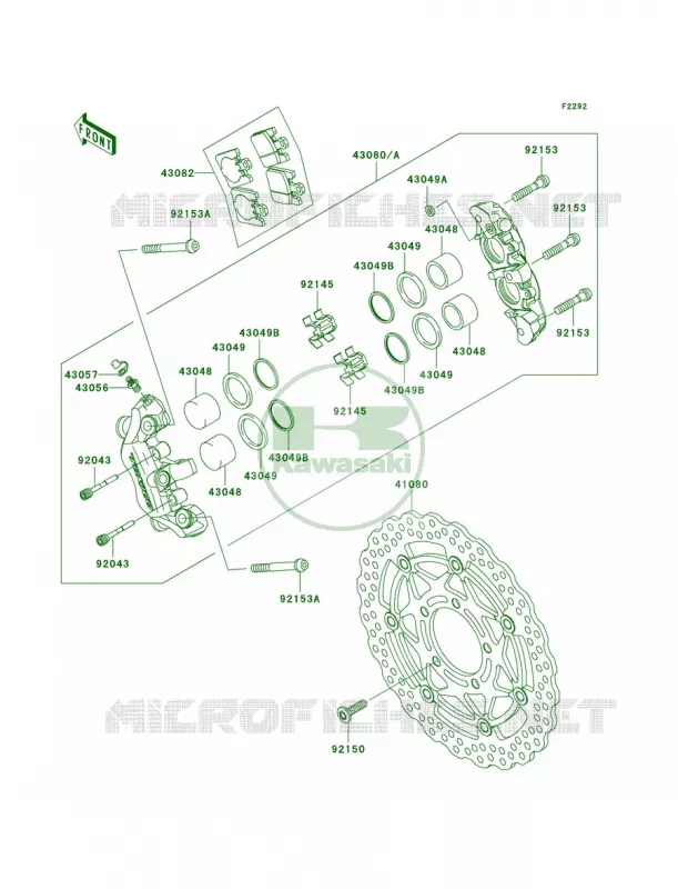 Front Brake Kawasaki MOTOS 1000 2005 Ninja ZX-10R  ZX1000-C2