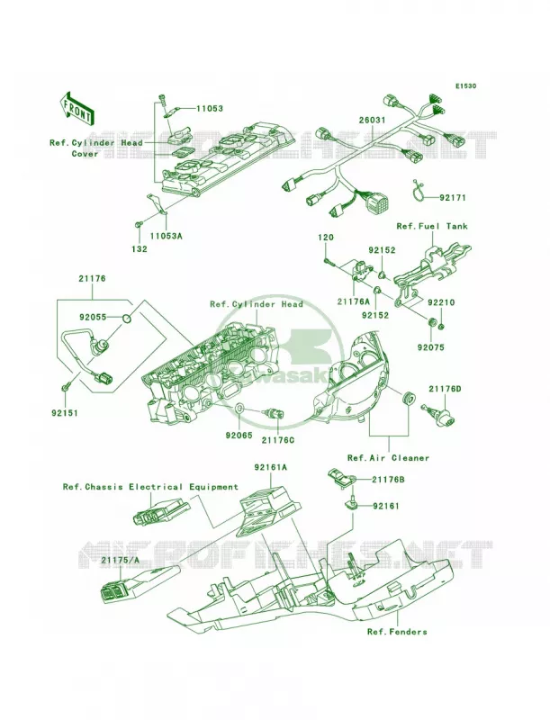Fuel Injection Kawasaki MOTOS 1000 2005 Ninja ZX-10R  ZX1000-C2