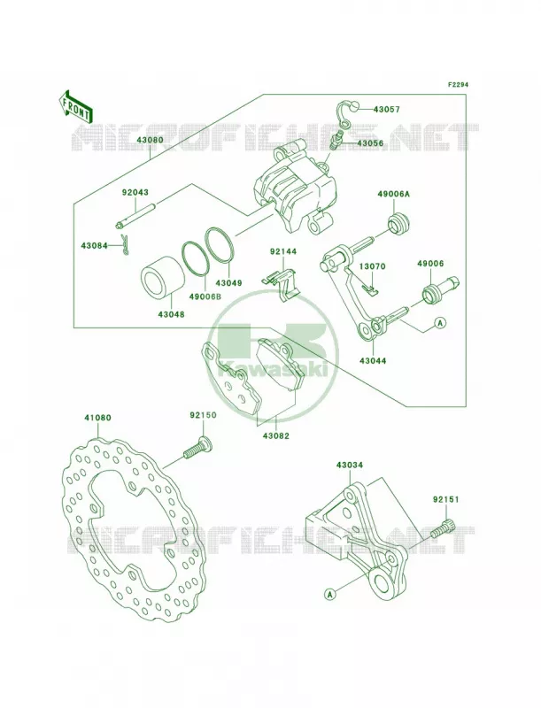Rear Brake Kawasaki MOTOS 1000 2005 Ninja ZX-10R  ZX1000-C2
