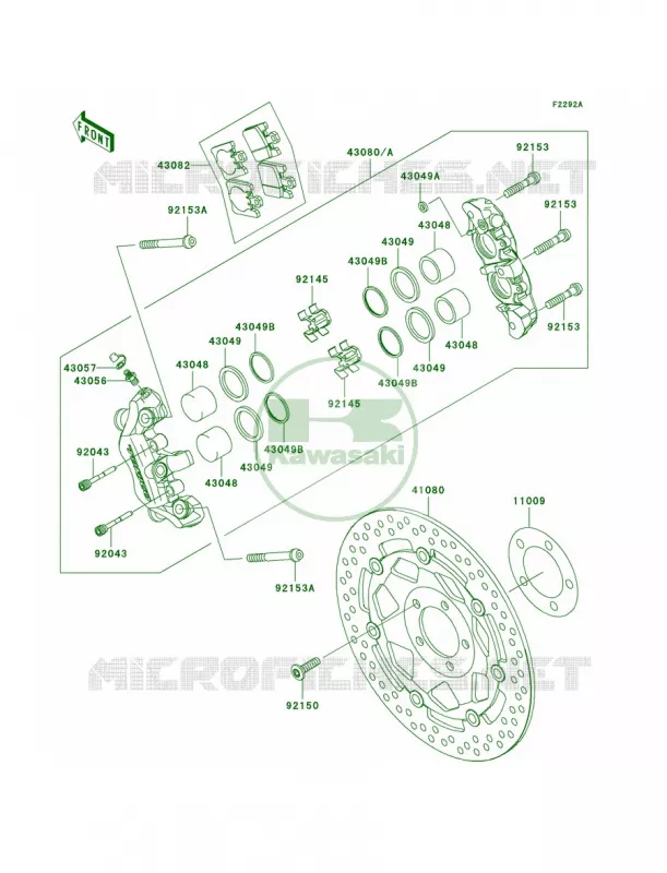 Front BrakeB3B4 Kawasaki MOTOS 1200 2005 Ninja ZX-12R  ZX1200-B4
