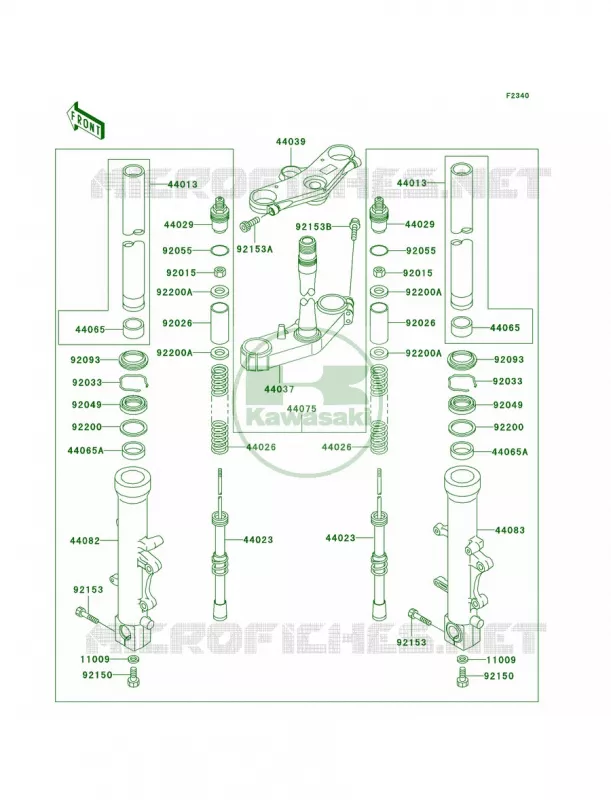 Front Fork Kawasaki MOTOS 600 2005 ZZR600  ZX600-J4